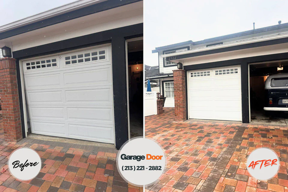 Before and after: garage door repair South River, NJ